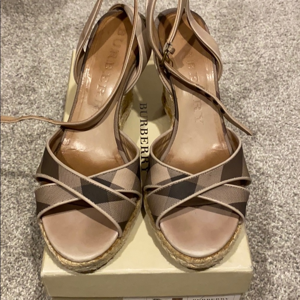 Burberry wedge sandals